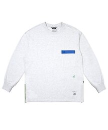 STIGMA（スティグマ）の「23 ZIPPER OVERSIZED LONG SLEEVES T-SHIRTS WHITE MELANGE（Tシャツ/カットソー）」