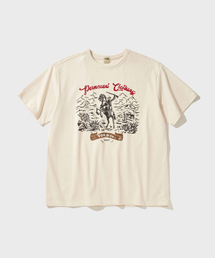 VDR（ブイディアール）の「ROUGHRIDERS T-SHIRT [Vanilla]（Tシャツ/カットソー）」