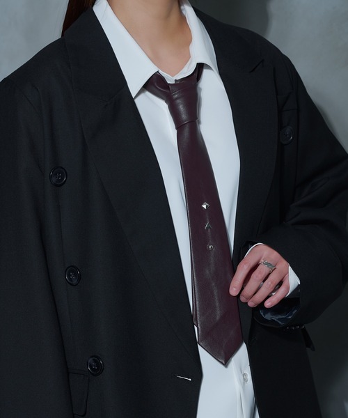 Ellno Loset(エルノロゼット)の「ゴウヒスタッズネクタイ(ネクタイ・メンズ・ブラウン/ブラック・FREE)」の19枚目の写真