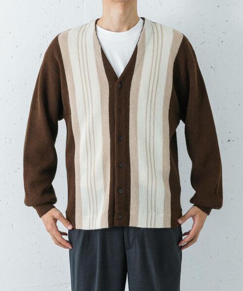 URBAN RESEARCH（アーバンリサーチ）の「UNDYED ALPACA STRIPE CARDIGAN（カーディガン/ボレロ・メンズ・ブラウン/ブラック・3/4）」の7枚目の写真