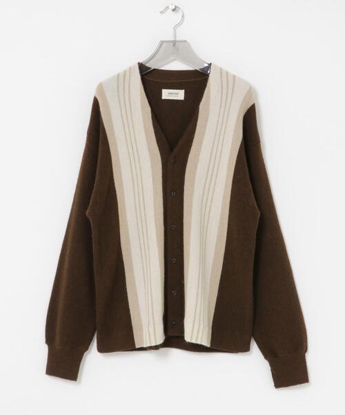 URBAN RESEARCH（アーバンリサーチ）の「UNDYED ALPACA STRIPE CARDIGAN（カーディガン/ボレロ・メンズ・ブラウン/ブラック・3/4）」の10枚目の写真