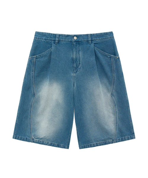 UNGIMMICK(アンジミック)の「WESTERN DENIM BERMUDA SHORTS (BLUE)(その他パンツ・メンズ・その他・MEDIUM/LARGE)」の1枚目の写真