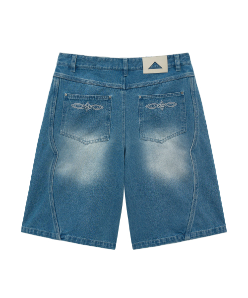 UNGIMMICK(アンジミック)の「WESTERN DENIM BERMUDA SHORTS (BLUE)(その他パンツ・メンズ・その他・MEDIUM/LARGE)」の2枚目の写真