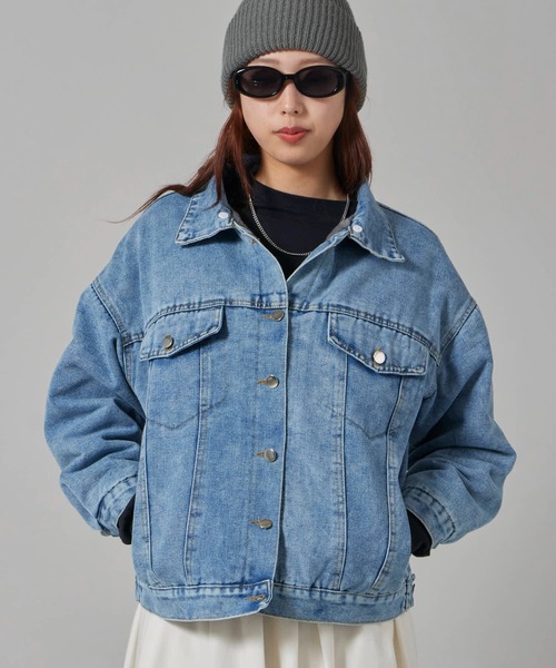 Faux Fur Trim 2nd Denim Jacket / フェイクファー付き 2ndデニム