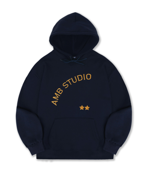 ambler(エムブラー)の「AMBLER STAR 刺繍フードパーカー AHP1209 (ネイビー)(パーカー・レディース・その他・LARGE/MEDIUM/SMALL)」の1枚目の写真