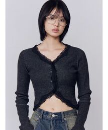 EMODA | レースエッジフィットリブトップ(ニット/セーター)