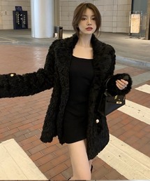 もこもこ フェイクファー コート