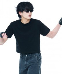 C WEAR BY THE GENIUS（シーウェアバイザジーニアス）の「Men's Crop T-Shirt Black（Tシャツ/カットソー）」