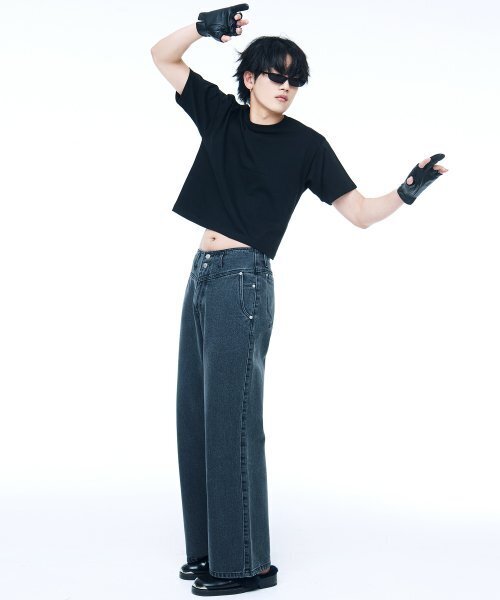 C WEAR BY THE GENIUS（シーウェアバイザジーニアス）の「メンズクロップTシャツブラック（Tシャツ/カットソー・メンズ・その他・SMALL/MEDIUM/LARGE/X-LARGE/XX-LARGE/X-SMALL）」の7枚目の写真