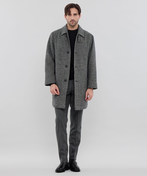 MACKINTOSH LONDON（マッキントッシュ ロンドン）の「【ROSLEY SL】【HEAT TWEED】ヒートツイードステンカラーコート（ステンカラーコート・メンズ・ダークネイビー/グレー系その他2・38/40）」の3枚目の写真