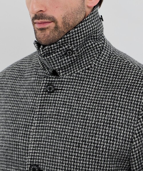 MACKINTOSH LONDON（マッキントッシュ ロンドン）の「【ROSLEY SL】【HEAT TWEED】ヒートツイードステンカラーコート（ステンカラーコート・メンズ・ダークネイビー/グレー系その他2・38/40）」の8枚目の写真