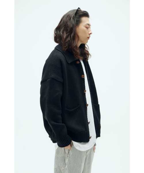 FEELENUFF(フィルイナフ)の「FEEL LOGO CROPPED KNITJACKET BLACK(ニット/セーター・メンズ・その他・LARGE/X-LARGE)」の2枚目の写真