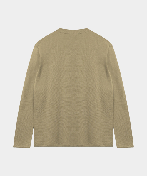 BIRBANTE（ビルバンテ）の「ミラノウォッシャブルラウンドニット - ベージュ（ニット/セーター・メンズ・ベージュ・SMALL/MEDIUM/X-LARGE/LARGE）」の3枚目の写真