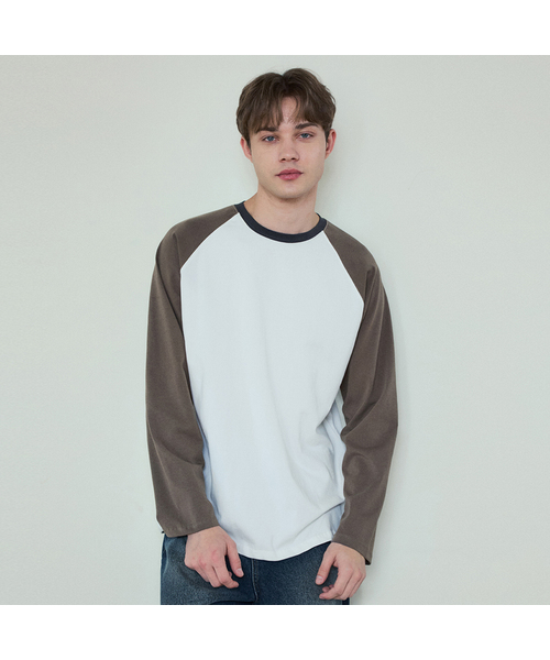 WEDNESDAY OASIS(ウェンズデーオアシス)の「レギュラースティッチスリーブTシャツ_3カラー(W25-TP11)(Tシャツ/カットソー・メンズ・ライトグレー/アイボリー/クリーム・MEDIUM/LARGE)」の2枚目の写真