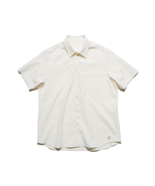 SOPHNET.（ソフネット）の「HIGH-TWIST REGULAR-FIT S/S SHIRT（シャツ/ブラウス・メンズ・ネイビー/オフホワイト・2/5/4/3/1）」の2枚目の写真