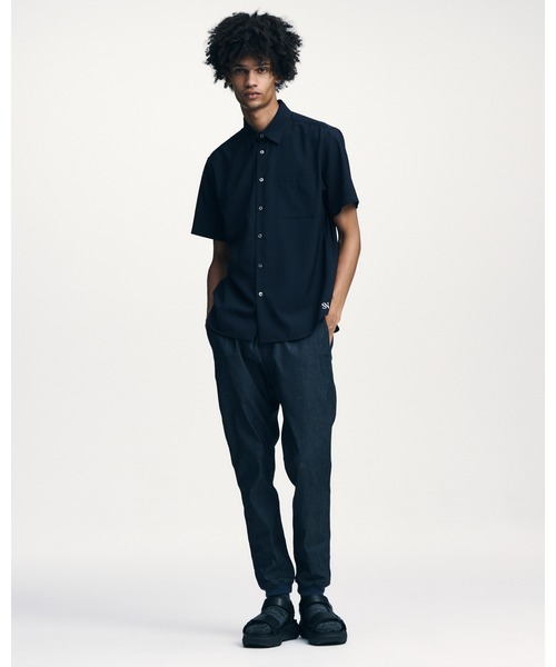 SOPHNET.（ソフネット）の「HIGH-TWIST REGULAR-FIT S/S SHIRT（シャツ/ブラウス・メンズ・ネイビー/オフホワイト・2/5/4/3/1）」の4枚目の写真