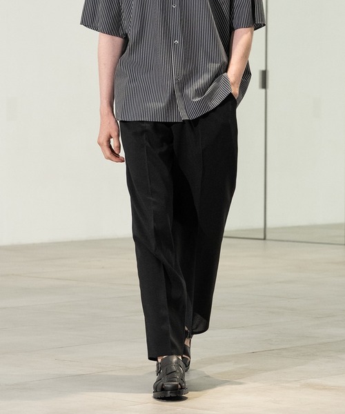 CITY TOKYO（シティトウキョウ）の「【CITY TOKYO/シティートーキョー】Cool-flex ﾜｲﾄﾞﾄﾗｳｻﾞｰｽﾞ（スラックス・メンズ・ブラック/カーキ・1/2/3）」の2枚目の写真