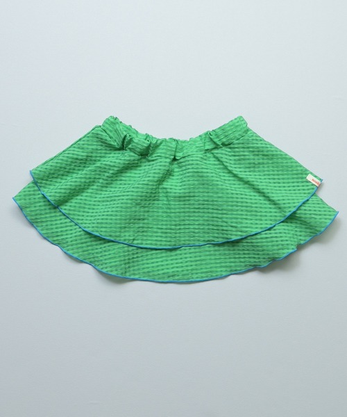 MARKEY'S（マーキーズ）の「チェックフリルレイヤードスカート（スカート・キッズ・ピンク系その他/グリーン系その他/ブルー系その他・L/M）」の2枚目の写真