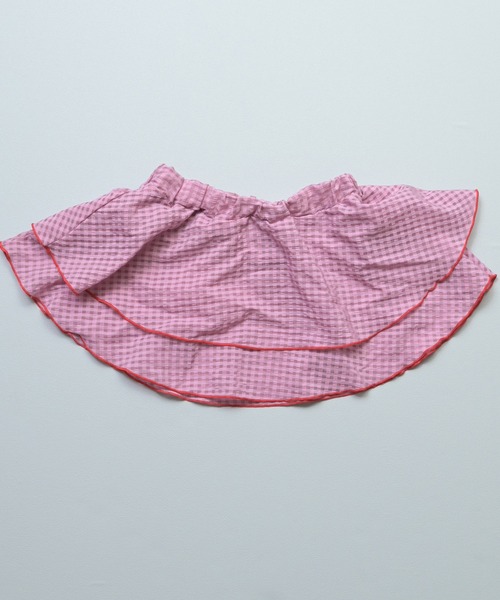 MARKEY'S（マーキーズ）の「チェックフリルレイヤードスカート（スカート・キッズ・ピンク系その他/グリーン系その他/ブルー系その他・L/M）」の7枚目の写真