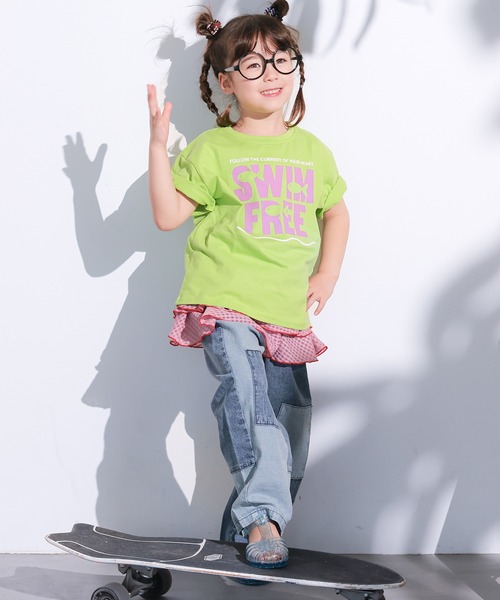 MARKEY'S（マーキーズ）の「チェックフリルレイヤードスカート（スカート・キッズ・ピンク系その他/グリーン系その他/ブルー系その他・L/M）」の15枚目の写真