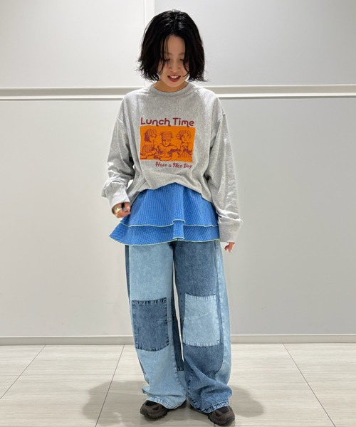 MARKEY'S（マーキーズ）の「チェックフリルレイヤードスカート（スカート・キッズ・ピンク系その他/グリーン系その他/ブルー系その他・L/M）」の9枚目の写真