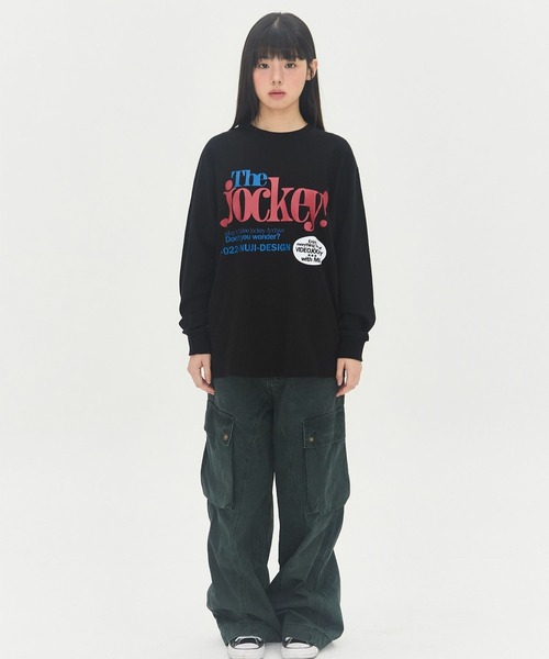 Video Jockey(ビデオジョッキー)の「【UNISEX】VIDEO JOCKEY/Video Market ロンT(Tシャツ/カットソー・レディース・ブラック/ホワイト・MEDIUM/SMALL)」の4枚目の写真