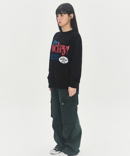 Video Jockey(ビデオジョッキー)の「【UNISEX】VIDEO JOCKEY/Video Market ロンT(Tシャツ/カットソー・レディース・ブラック/ホワイト・MEDIUM/SMALL)」の5枚目の写真