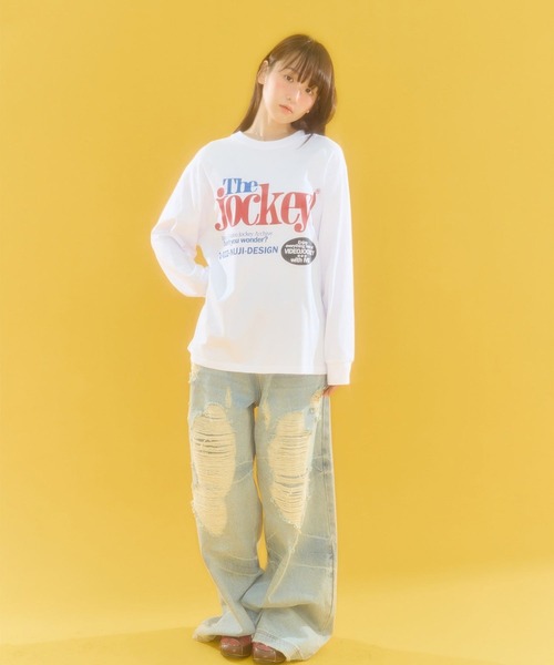 Video Jockey(ビデオジョッキー)の「【UNISEX】VIDEO JOCKEY/Video Market ロンT(Tシャツ/カットソー・レディース・ブラック/ホワイト・MEDIUM/SMALL)」の7枚目の写真