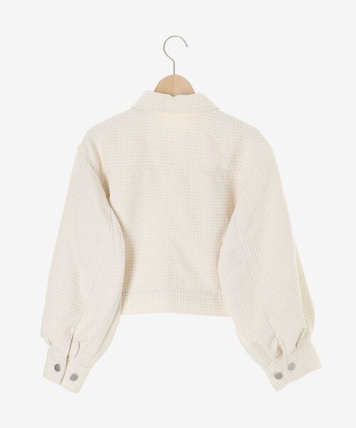 MAJESTIC LEGON（マジェスティックレゴン）の「ビジューリボンGジャン（ブルゾン・レディース・ブラック/サックスブルー/ピンクベージュ/アイボリー・MEDIUM/SMALL）」の12枚目の写真