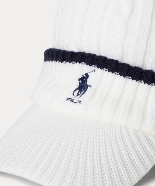 ロゴ ケーブルニット キャップ