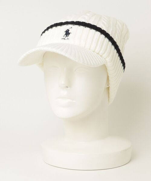 ロゴ ケーブルニット キャップ