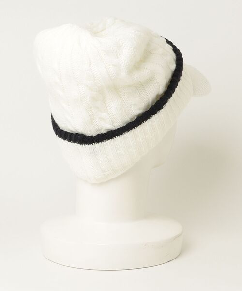 ロゴ ケーブルニット キャップ