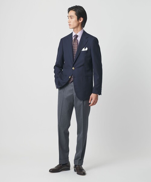 UNITED ARROWS（ユナイテッドアローズ）の「イージーケア AG ロンドンストライプ セミワイドカラーシャツ ー抗菌防臭ー（シャツ/ブラウス・メンズ・ライラック・40cm/39cm/41cm/38cm）」の3枚目の写真