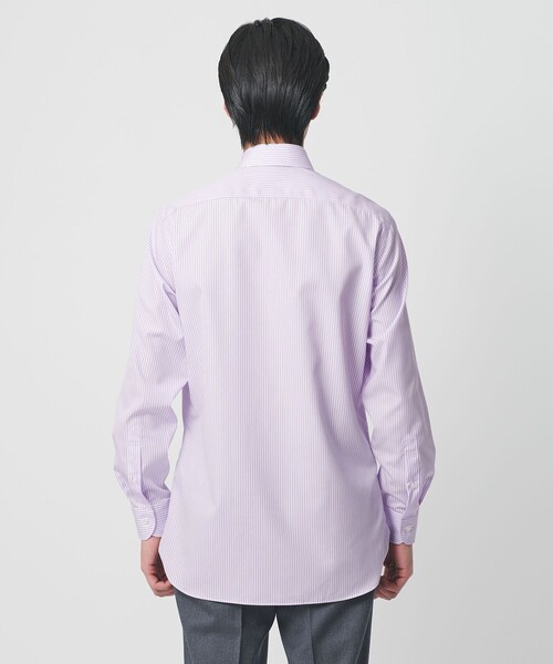 UNITED ARROWS（ユナイテッドアローズ）の「イージーケア AG ロンドンストライプ セミワイドカラーシャツ ー抗菌防臭ー（シャツ/ブラウス・メンズ・ライラック・40cm/39cm/41cm/38cm）」の6枚目の写真