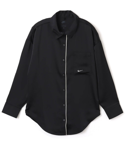 NIKE(ナイキ)の「NIKE AS W NSW OFFLN WVN STN LS TOP / ナイキ ウィメンズ NSW OFFLN ウーヴン STN L/S トップ 【SP】(シャツ/ブラウス・レディース・ブラック/グリーン・S/M/L)」の12枚目の写真