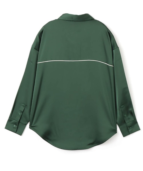 NIKE(ナイキ)の「NIKE AS W NSW OFFLN WVN STN LS TOP / ナイキ ウィメンズ NSW OFFLN ウーヴン STN L/S トップ 【SP】(シャツ/ブラウス・レディース・ブラック/グリーン・S/M/L)」の9枚目の写真