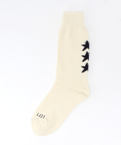 ROSTER SOX(ロスターソックス)の「ROSTER SOCKS×BEAMS BOY / 3STAR SOCKS(ソックス/靴下・レディース・ホワイト/ブラック・ONE SIZE)」の2枚目の写真