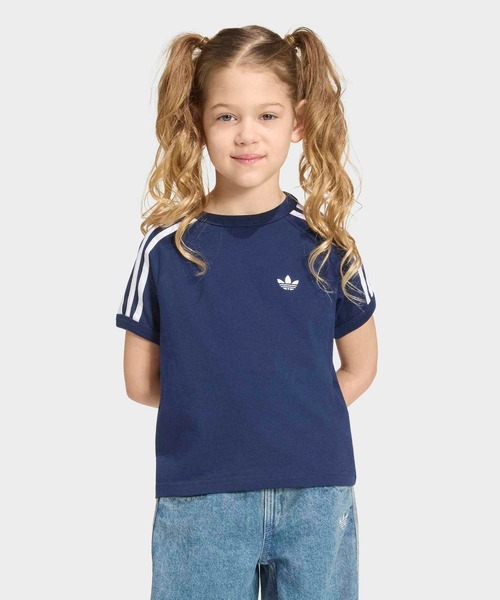 adidas(アディダス)の「スリーストライプ Tシャツ / アディダスオリジナルス adidas Originals(Tシャツ/カットソー・キッズ・ブラック・100/110/120/130)」の16枚目の写真