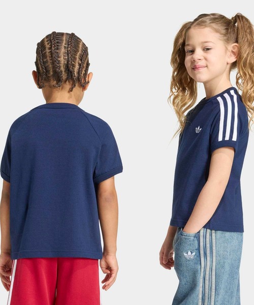 adidas(アディダス)の「スリーストライプ Tシャツ / アディダスオリジナルス adidas Originals(Tシャツ/カットソー・キッズ・ブラック・100/110/120/130)」の15枚目の写真