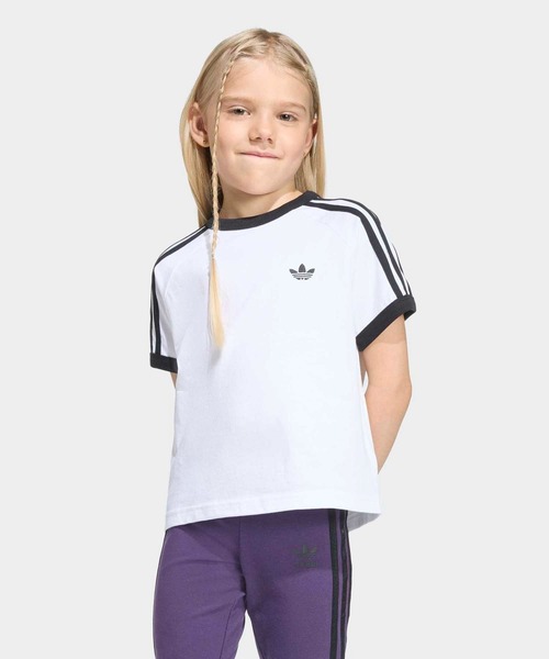 adidas(アディダス)の「スリーストライプ Tシャツ / アディダスオリジナルス adidas Originals(Tシャツ/カットソー・キッズ・ブラック・100/110/120/130)」の10枚目の写真