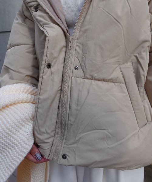 CORNERS（コーナーズ）の「裾ラウンドフェイクダウンブルゾン（ブルゾン・レディース・ライトベージュ/ブラック/アイボリー・M）」の20枚目の写真