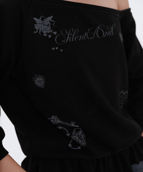 silent(and)（サイレントアンド）の「Angel Spray Sweat Tops（スウェット・レディース・ホワイト/ブラック・FREE）」の18枚目の写真