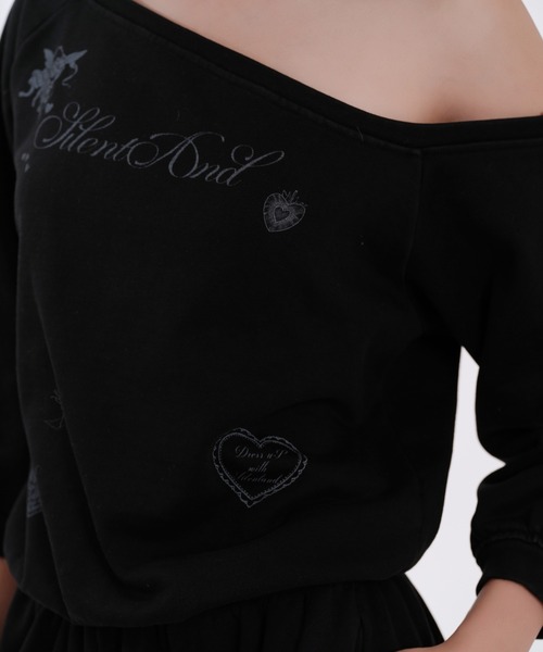 silent(and)（サイレントアンド）の「Angel Spray Sweat Tops（スウェット・レディース・ホワイト/ブラック・FREE）」の17枚目の写真