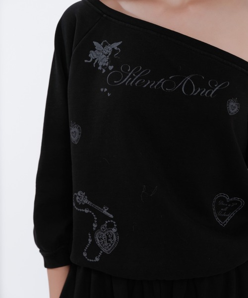 silent(and)（サイレントアンド）の「Angel Spray Sweat Tops（スウェット・レディース・ホワイト/ブラック・FREE）」の16枚目の写真