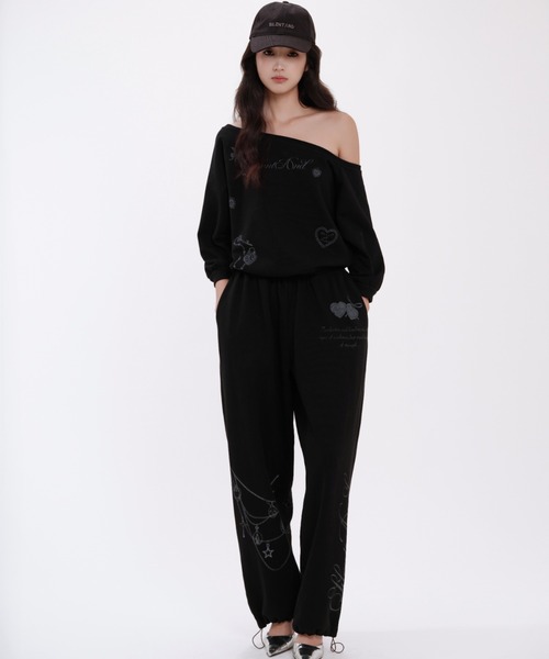 silent(and)（サイレントアンド）の「Angel Spray Sweat Tops（スウェット・レディース・ホワイト/ブラック・FREE）」の12枚目の写真