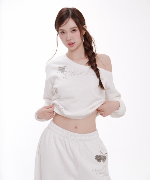 silent(and)（サイレントアンド）の「Angel Spray Sweat Tops（スウェット・レディース・ホワイト/ブラック・FREE）」の20枚目の写真