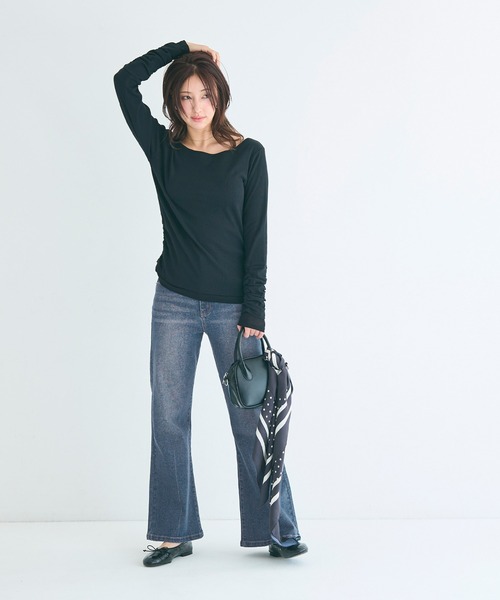 coca(coca)(コカ)の「ムーヴデニムフレアパンツ(デニムパンツ・レディース・ライトブルー/ブルー・L/M/S)」の15枚目の写真