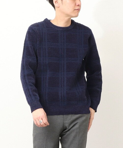 モールチェッククルーネックニット（ニット/セーター）｜NOLLEY'S