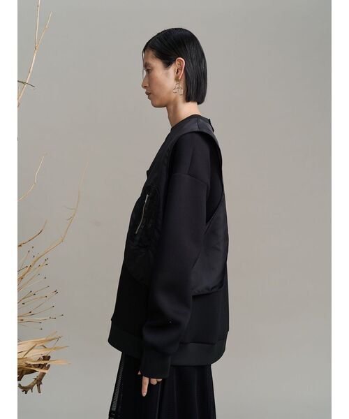 UN3D.(アンスリード)の「MA-1 VEST DOCKING SWEAT / MA-1ベストドッキングスウェット(スウェット・レディース・その他1/ブラック・36/38)」の6枚目の写真