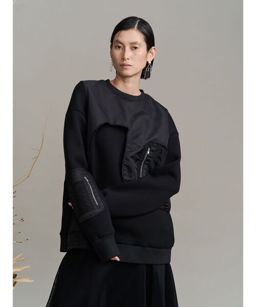 UN3D.(アンスリード)の「MA-1 VEST DOCKING SWEAT / MA-1ベストドッキングスウェット(スウェット・レディース・その他1/ブラック・36/38)」の8枚目の写真